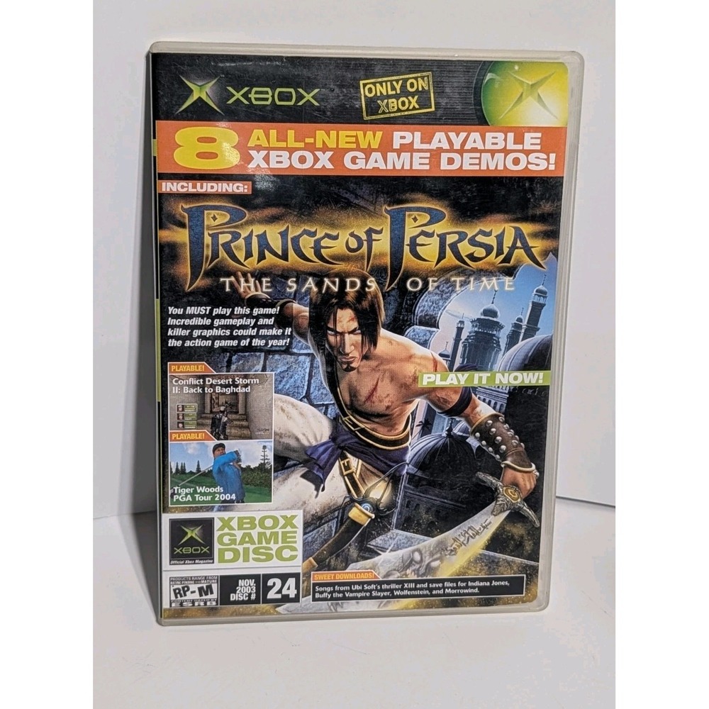 OXM Xbox Demo Disc 24 Prince of Persia Sands‎ of Time Y2K Retro CIB Plastic Case